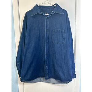 Denim Shacket Chore Shirt Mens XXL Merill & Forbes Heavy Denim Workwear